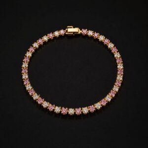 Pink Crystal Tennis Bracelet