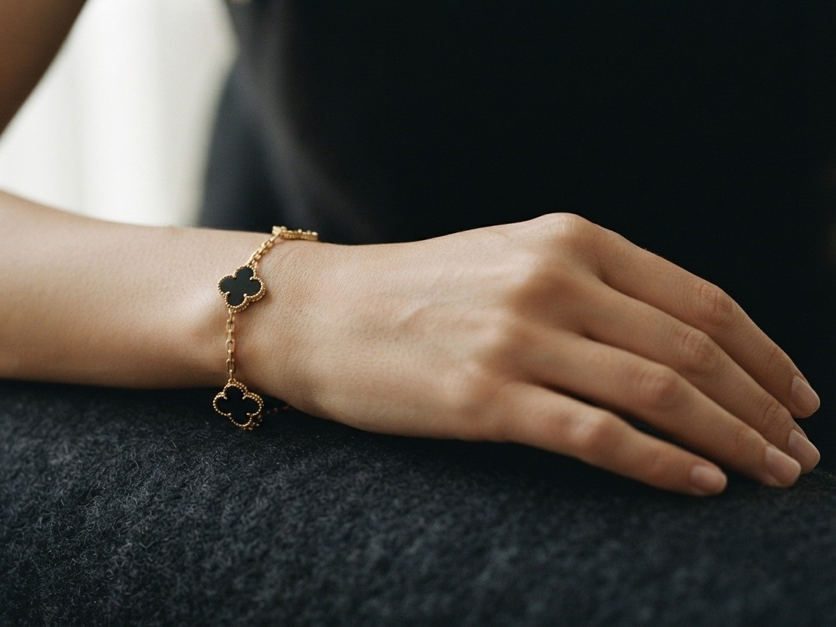 Golden Clover Charm Bracelet - Image 3