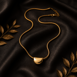 Minimal Gold Bean Necklace