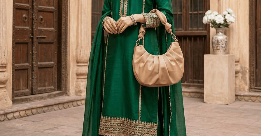 Camel knot bag worn on shoulder - Khaas Andaaz