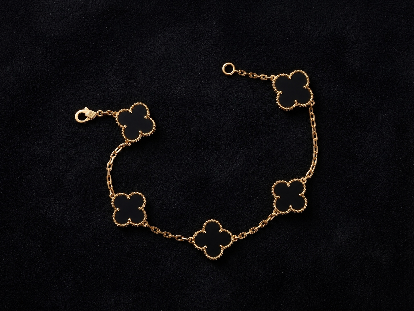 Golden Clover Charm Bracelet