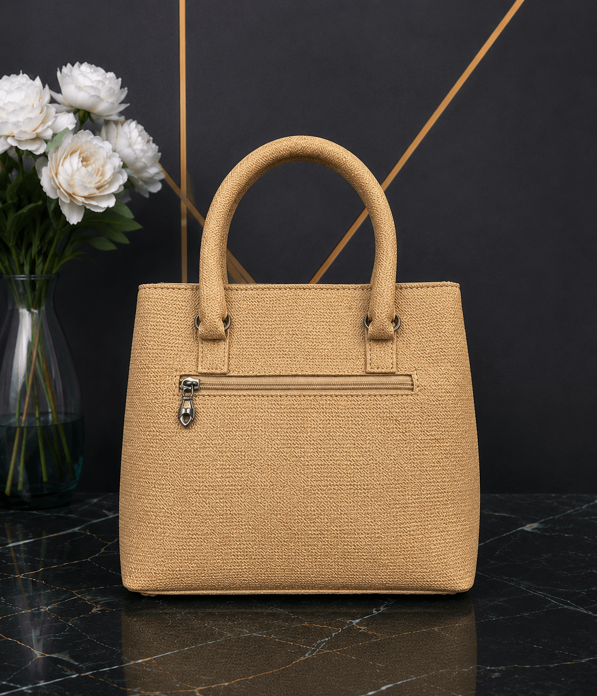 Beige tassel bag worn on shoulder - Khaas Andaaz