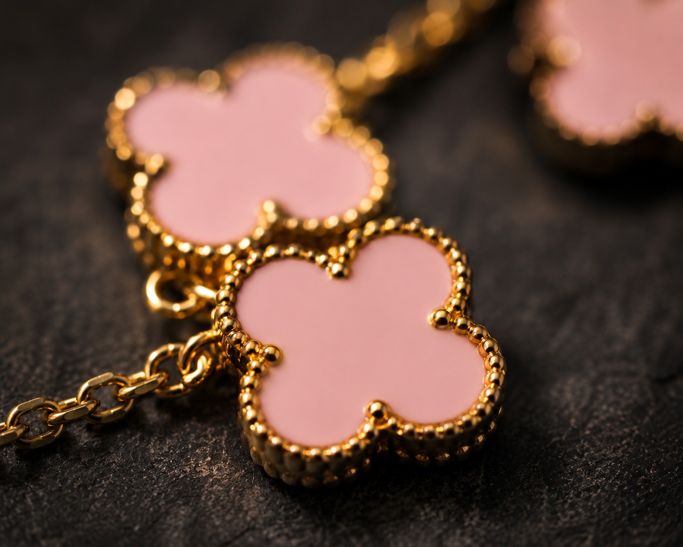 Rose Pink Clover Bracelet - Image 2