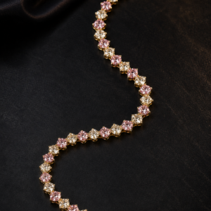 Pink Crystal Tennis Bracelet